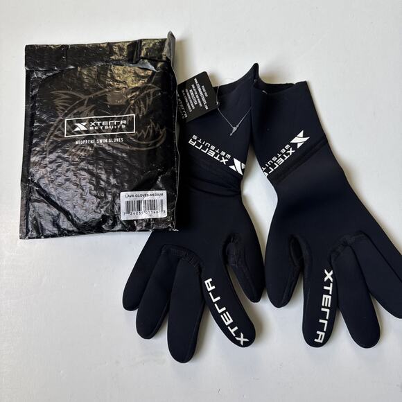 Xterra Wetsuits Neoprene Lava Swim Gloves Size Medium - Picture 1 of 1